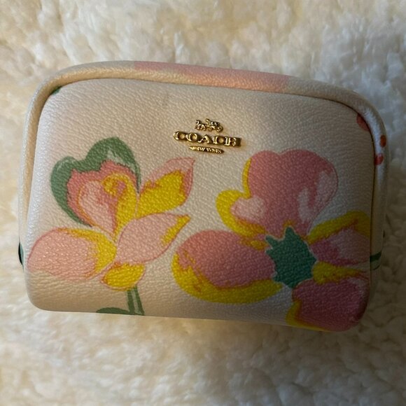 Coach Mini Cosmetic Case With Dreamy Land Floral Print - Picture 1 of 3